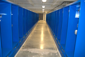 Rows of Open Front Lockers